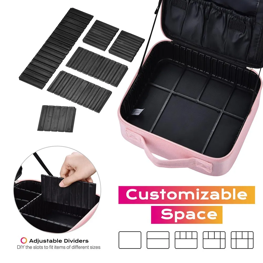 10in Oxford Makeup Train Case with Divider Layer