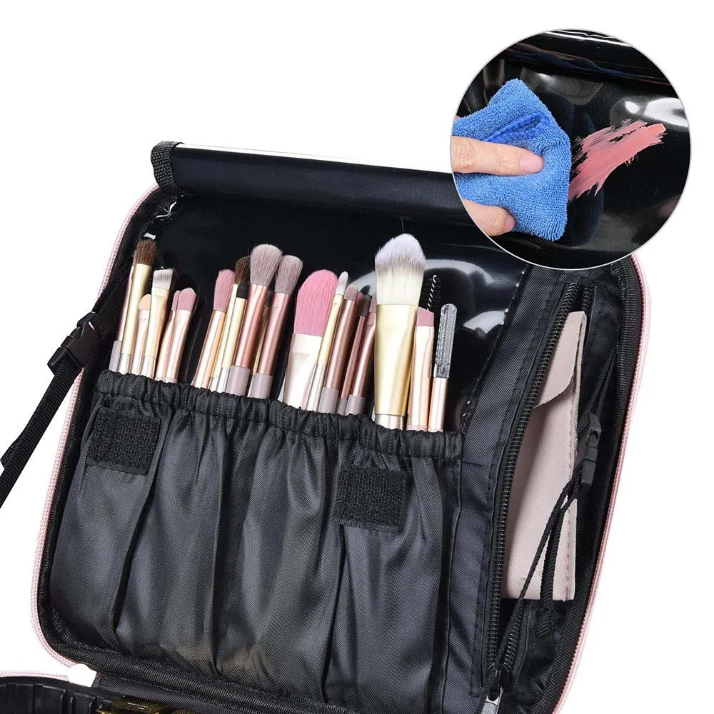 10in Oxford Makeup Train Case with Divider Layer