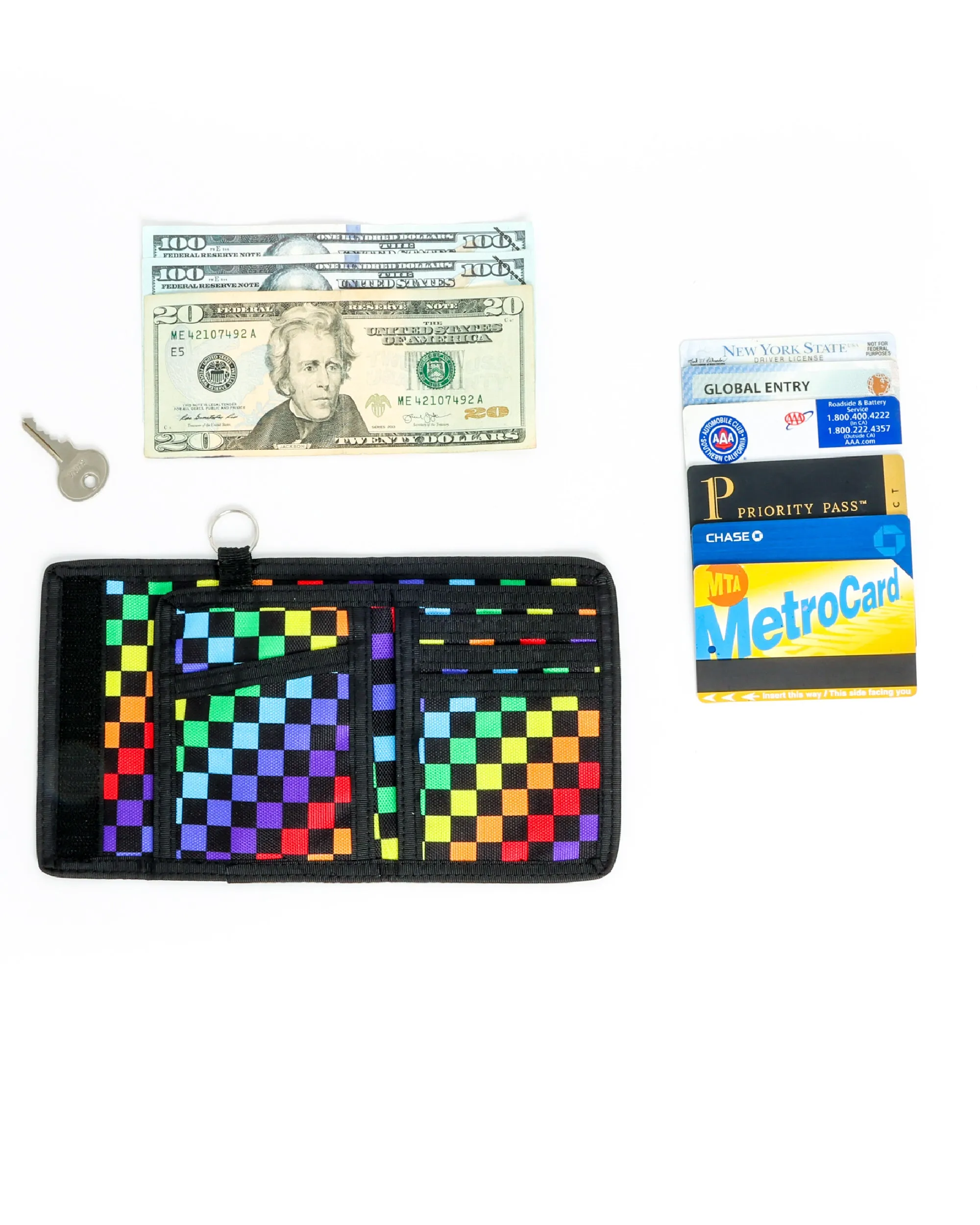 80's Wallet | Bi-Fold RFID |INDY RAINBOW BLACK