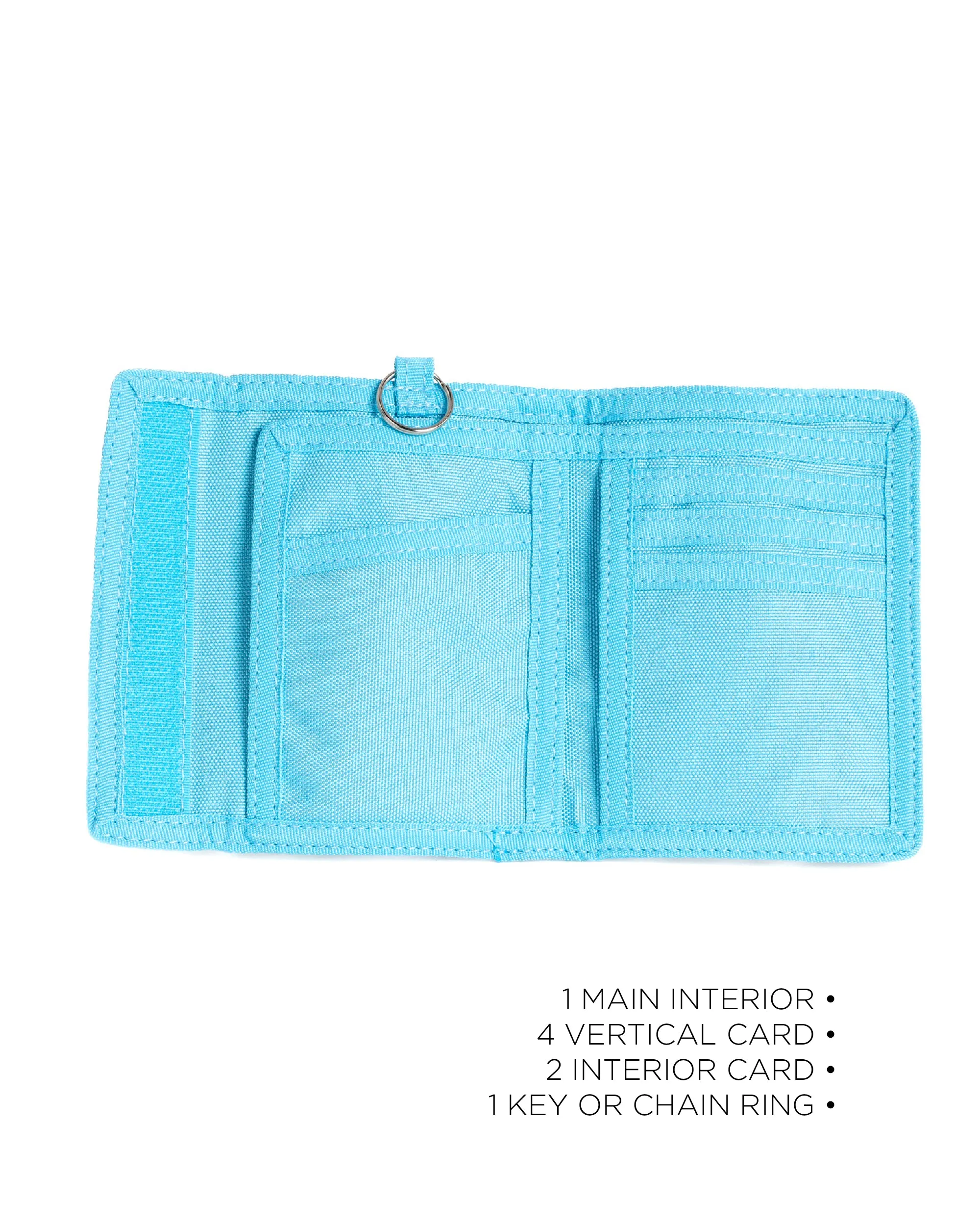 80's Wallet | Bi-Fold RFID | Neon Blue