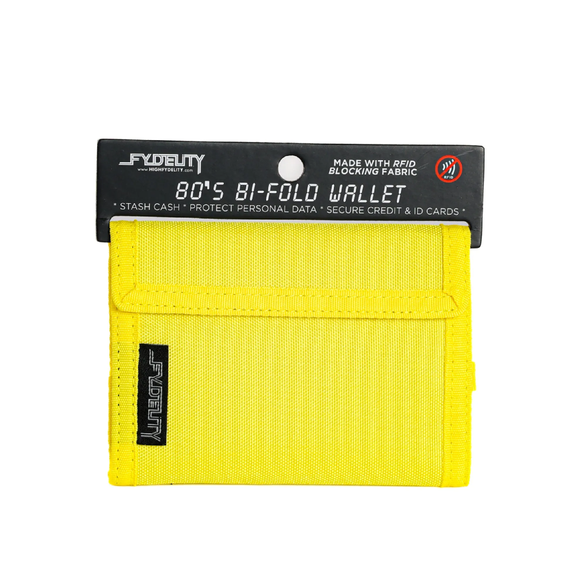 80's Wallet | Bi-Fold RFID | Neon Yellow