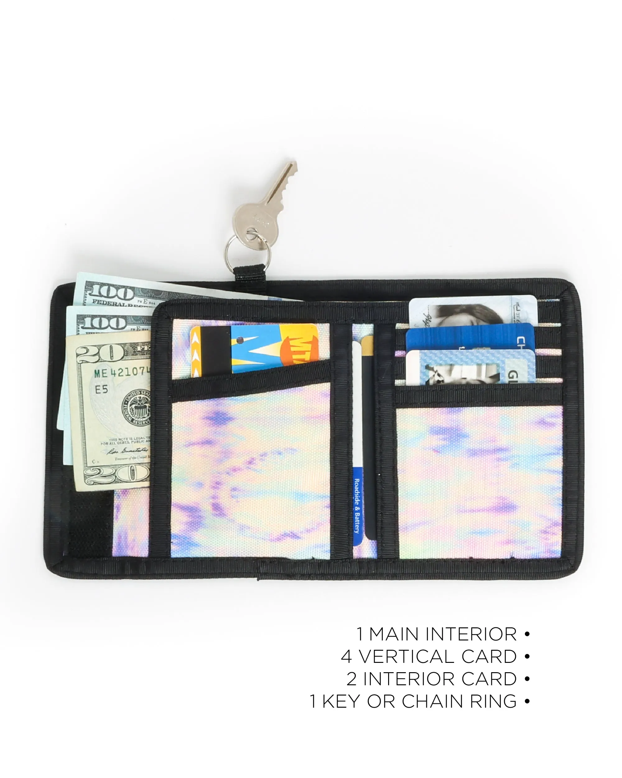 80's Wallet | Bi-Fold RFID |Tie Dye Static