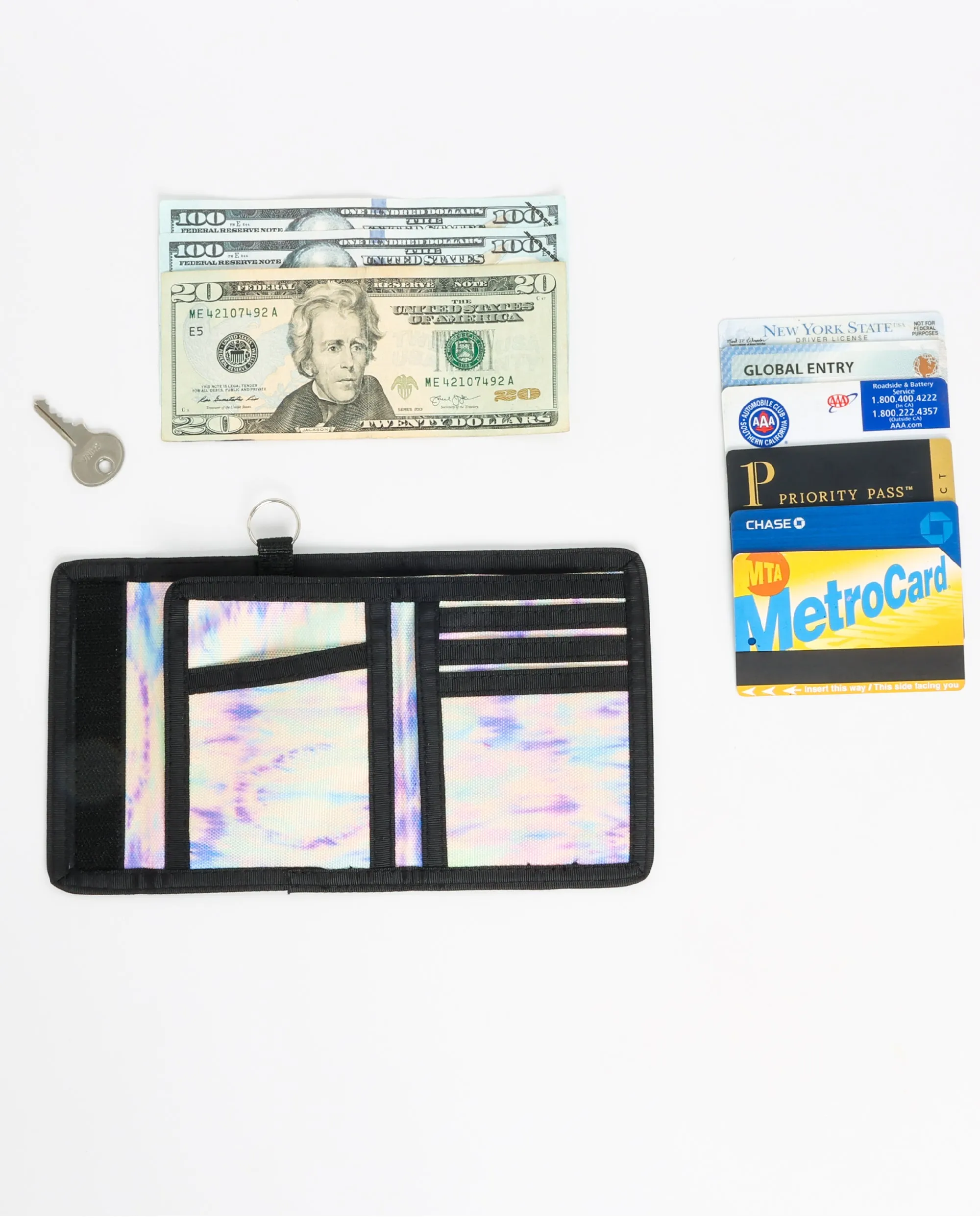 80's Wallet | Bi-Fold RFID |Tie Dye Static