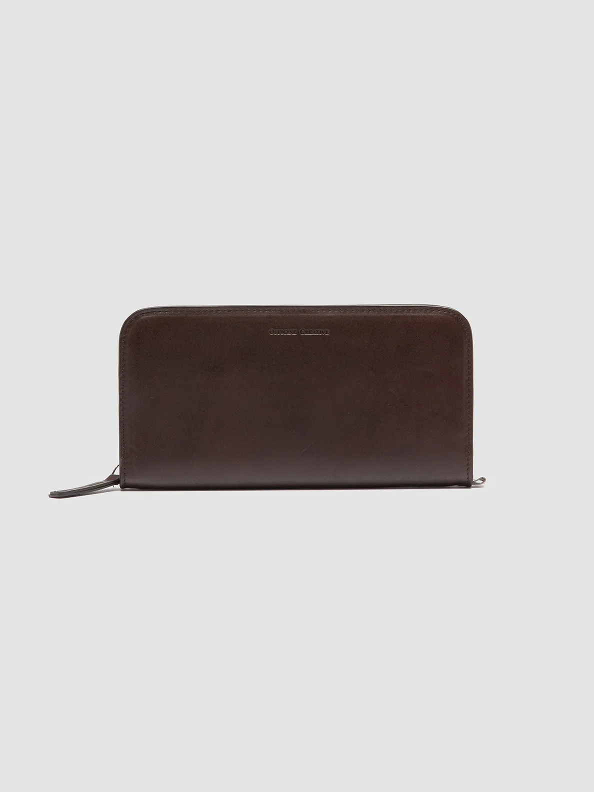 BERGE’ 01 - Grey Zip Around Leather Wallet