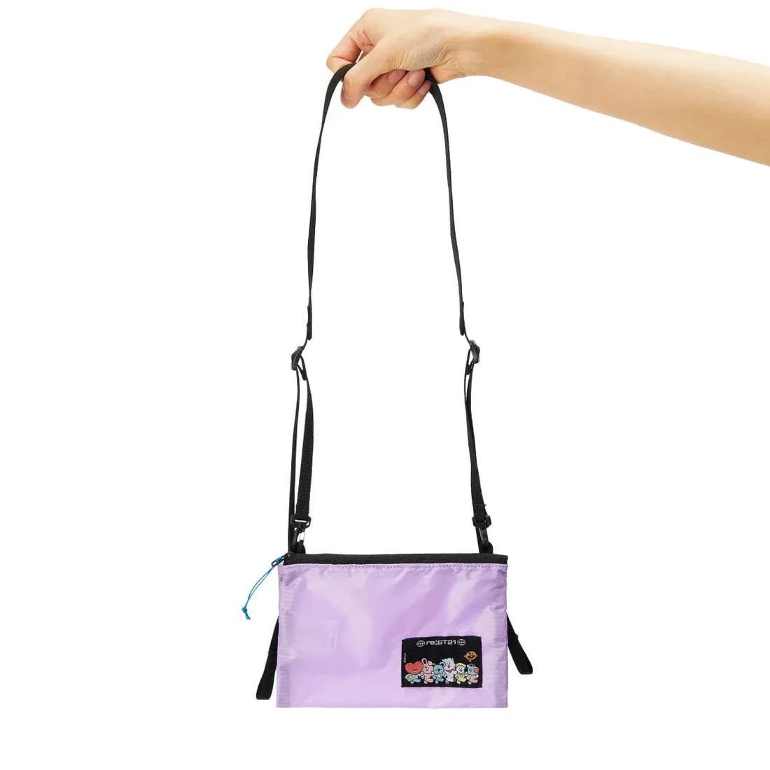 BT21 OVER LAB FOLDING SACOCHE BAG PURPLE