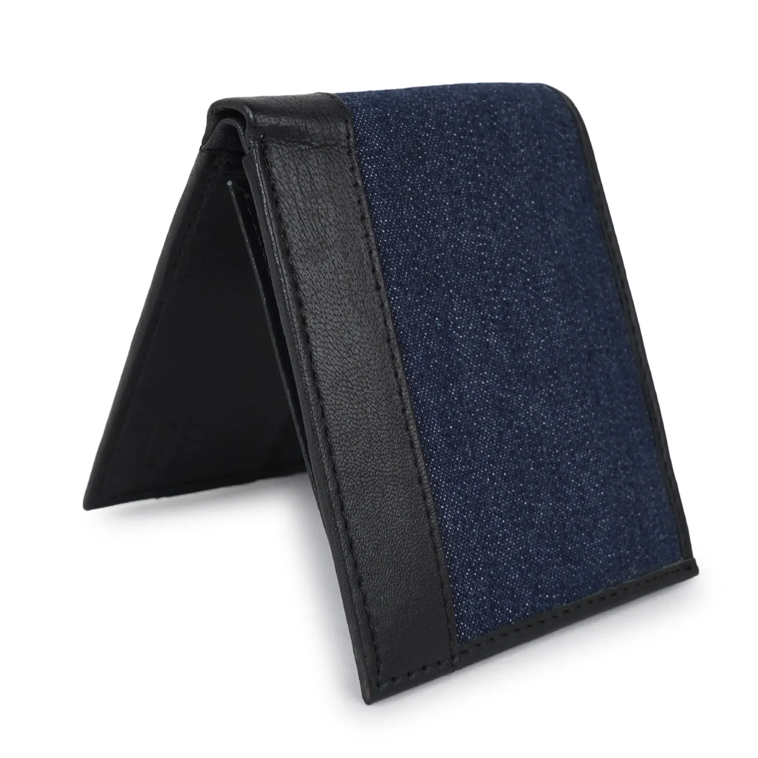 CIMONI Denim with Leather Casual Multiple Cards Wallet for Men