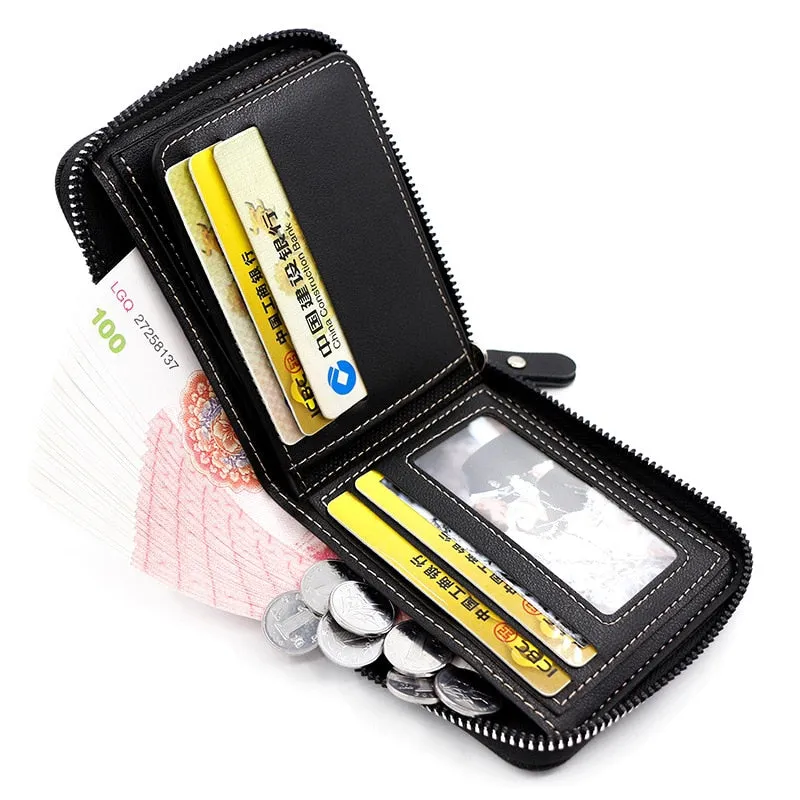 Compact Men's Wallet With Coin Pocket