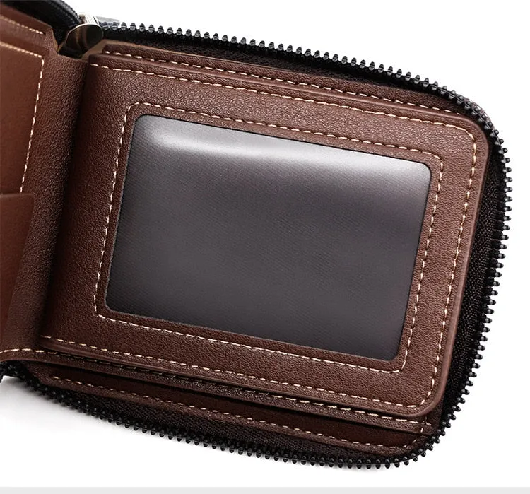 Compact Men's Wallet With Coin Pocket