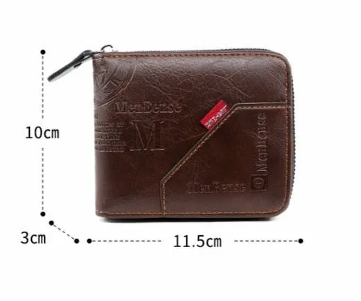 Compact Men's Wallet With Coin Pocket