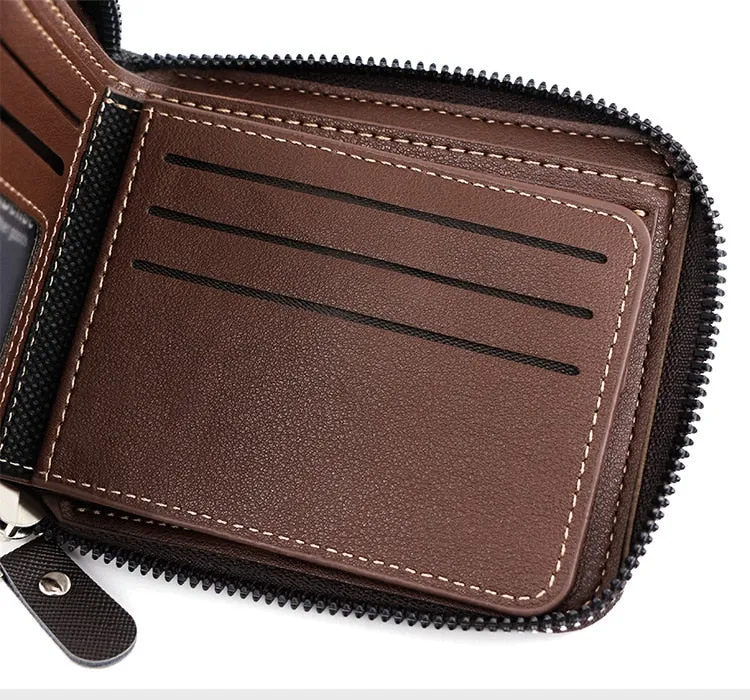 Compact Men's Wallet With Coin Pocket