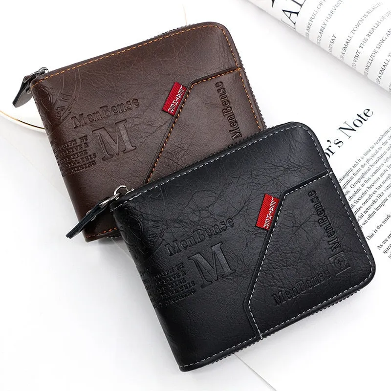 Compact Men's Wallet With Coin Pocket