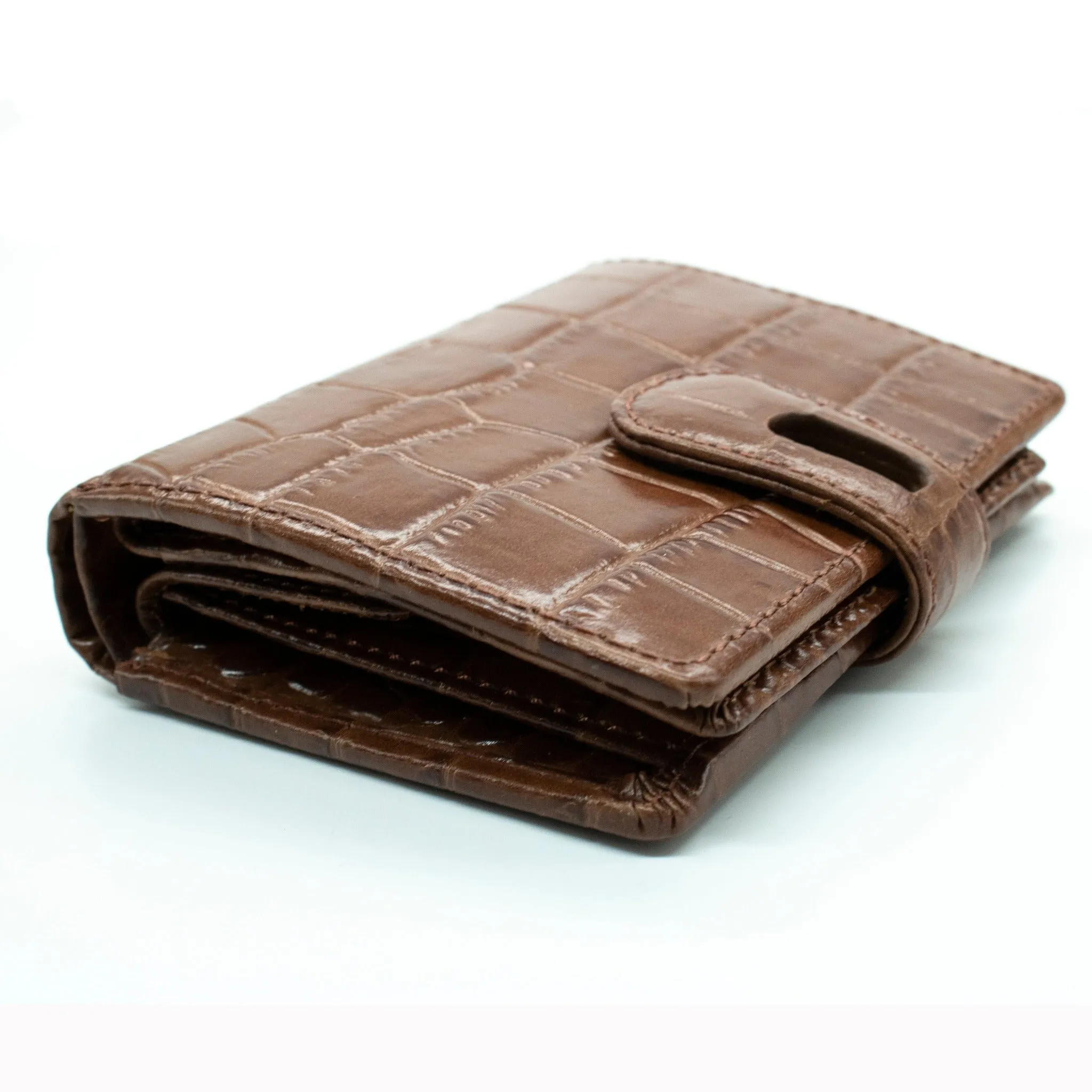 CROCCO WALLET WITH LOOPHOLE SNAP CLOSURE