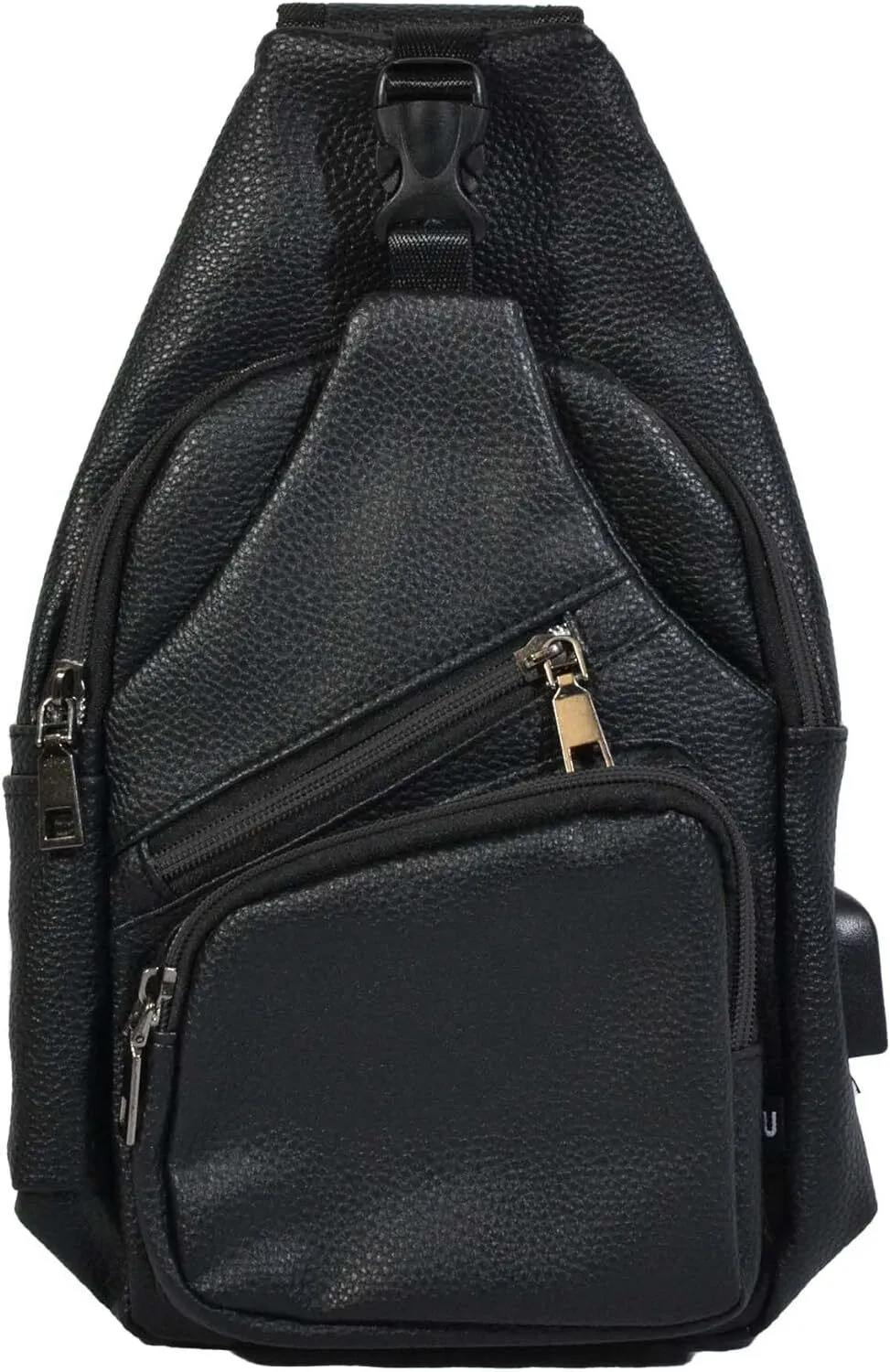 Daypack Milan Vegan Leather Nupouch Antitheft Usb Charging Connector Large Black 50407