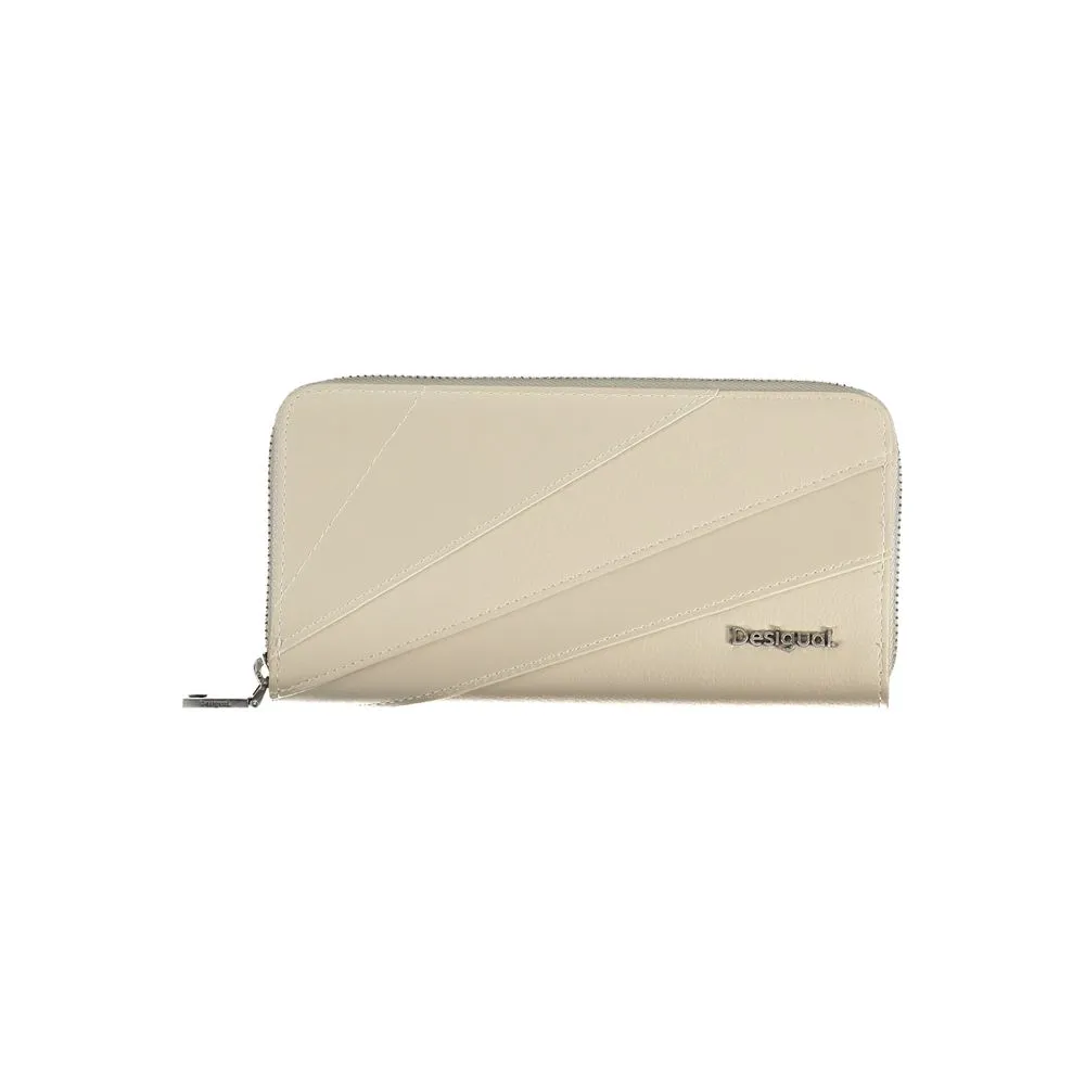 Desigual Elegant White Polyethylene Wallet