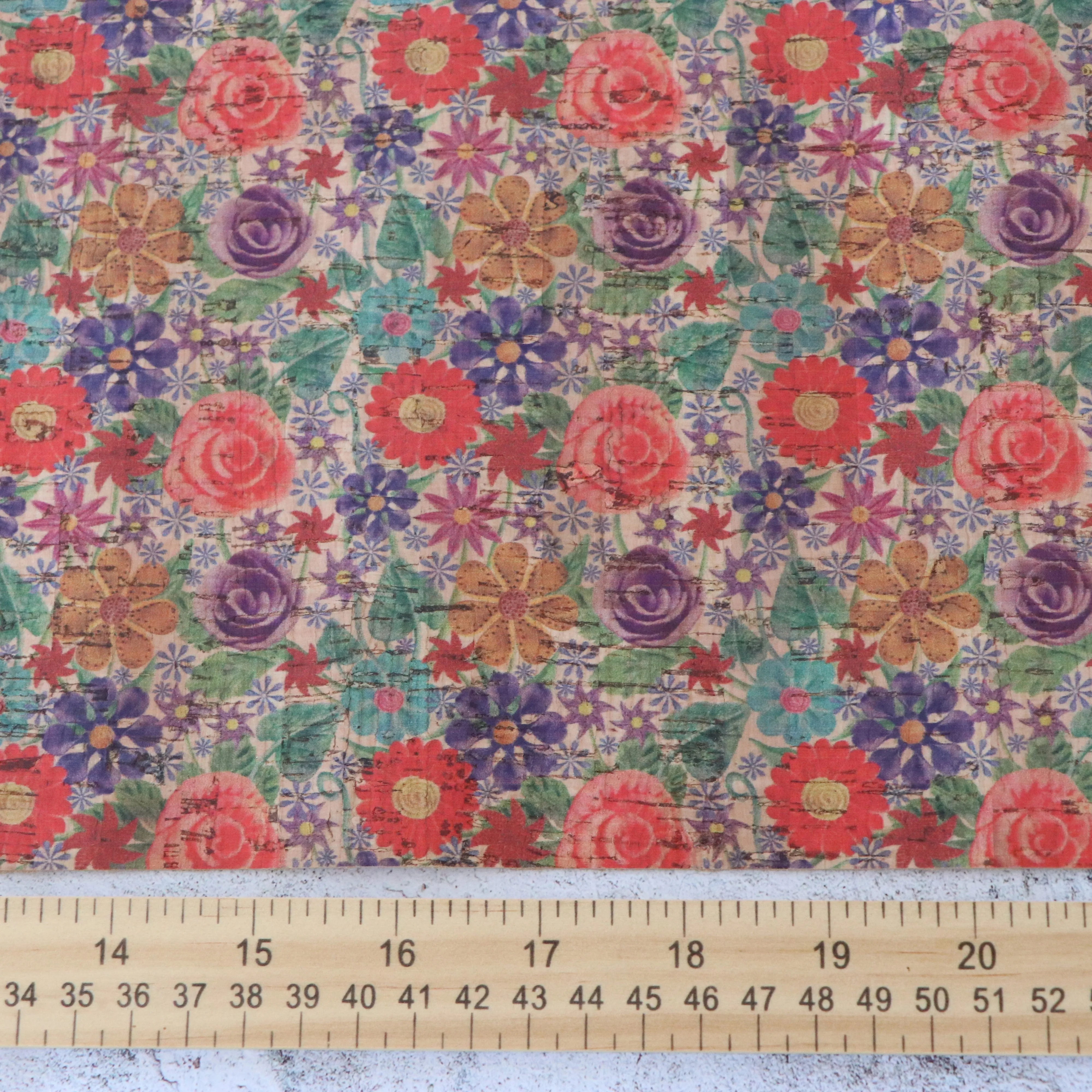 Flower Power Cork Fabric