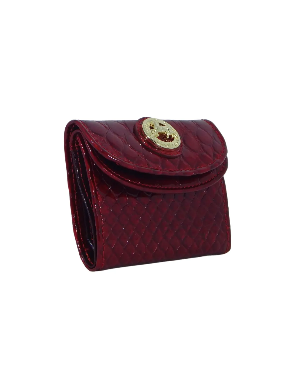 Gallop Compact Patent Leather Wallet