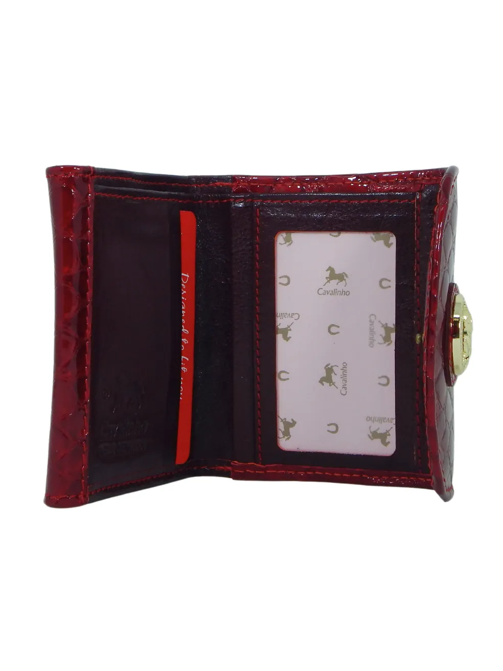 Gallop Compact Patent Leather Wallet