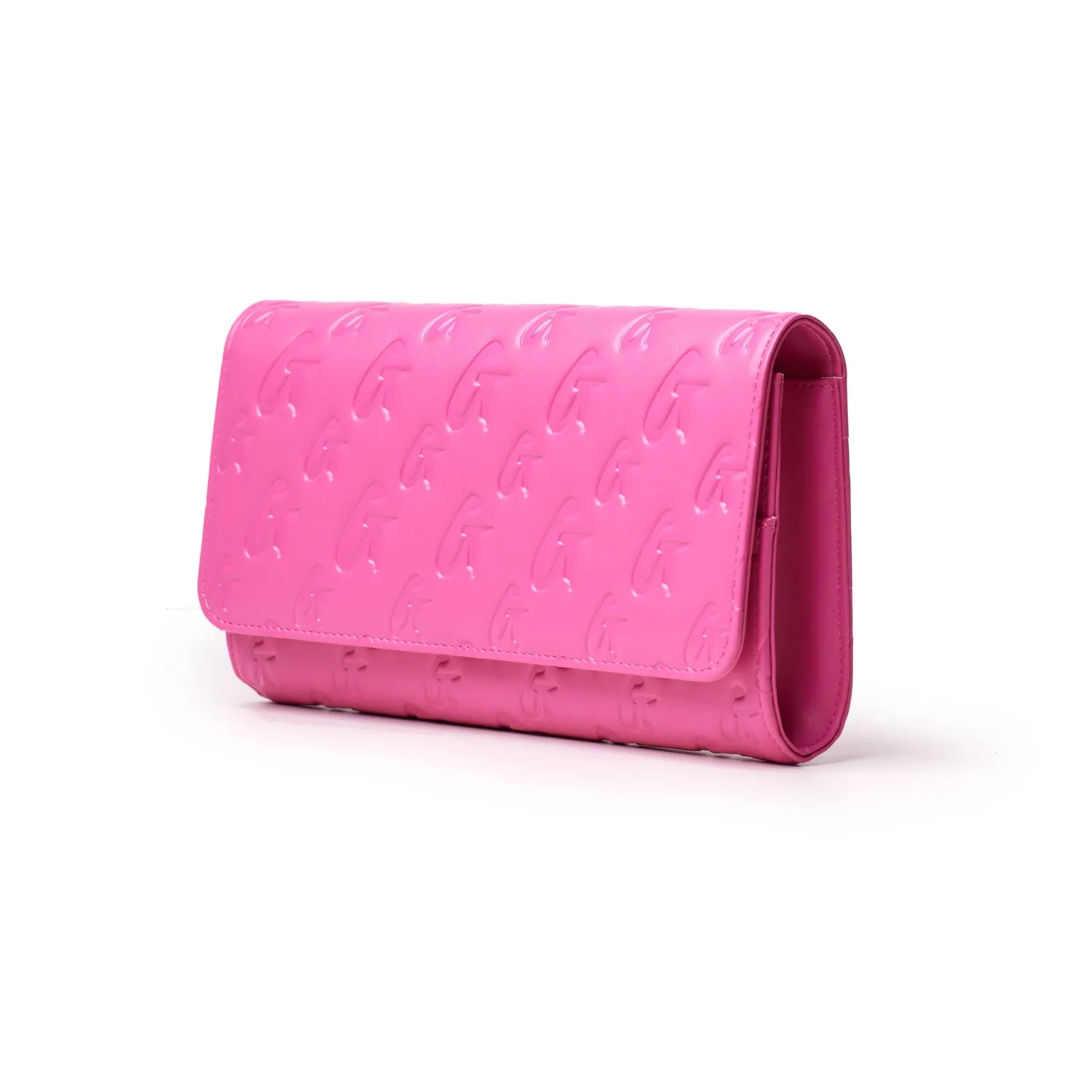 GLAM-AHOLIC MONOGRAM TRAVEL WALLET HOT PINK