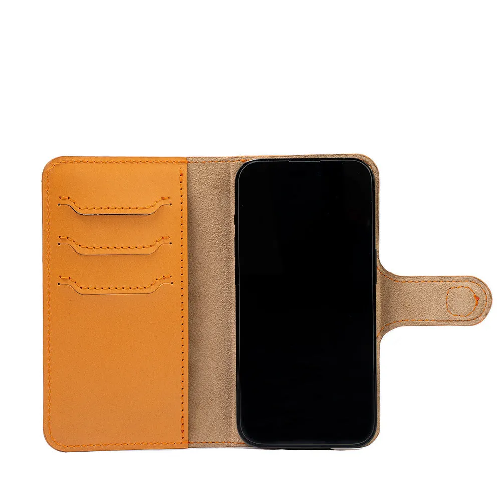 iPhone 15 series Top-Grain Leather Folio Case Wallet - Classic 4.0