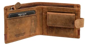 Johnny Black Rugged 6CC Bi-fold Leather Wallet - RFID | Brown