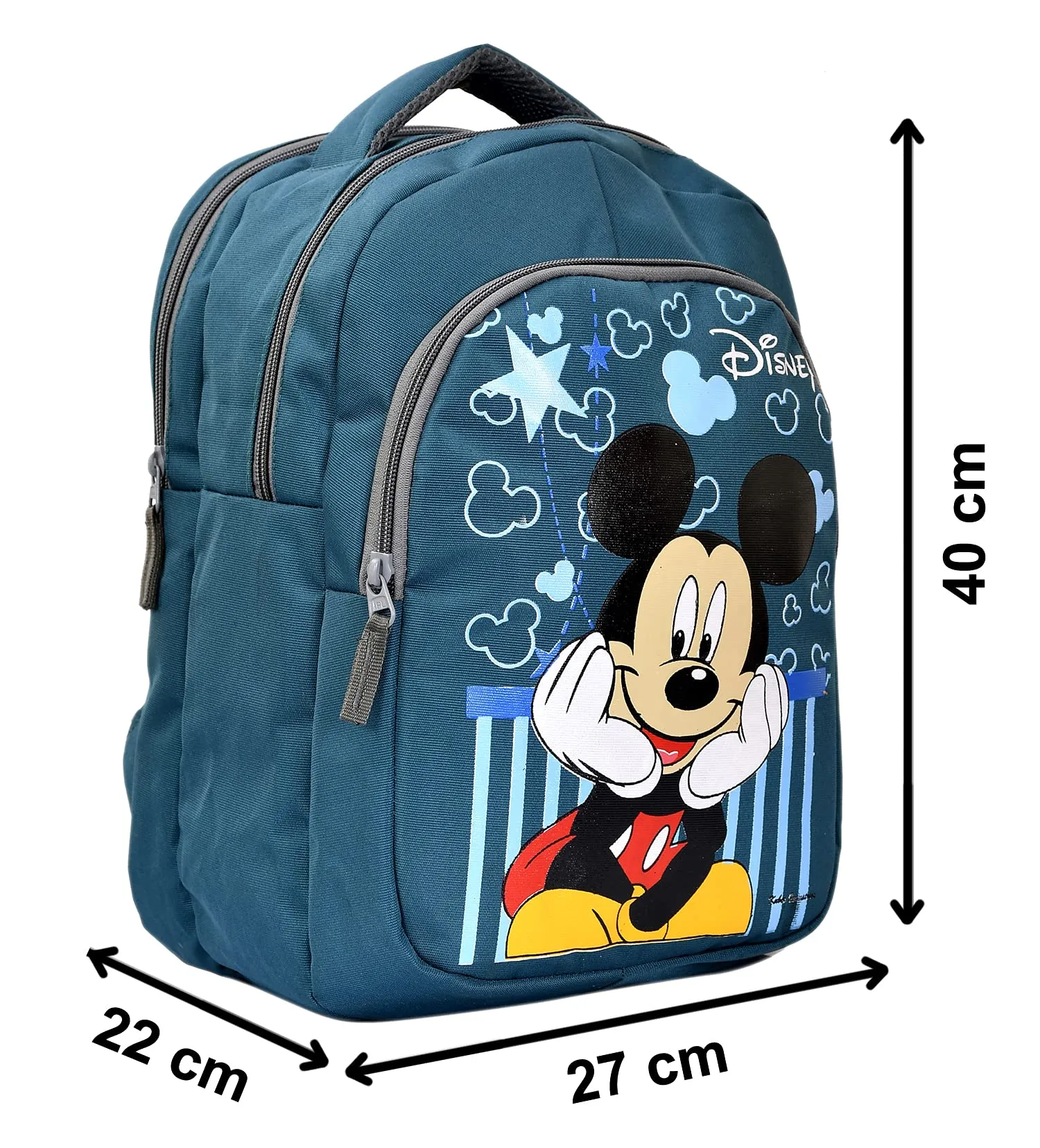 Kuber Industries Disney Mickey Mouse Printed Rexien Kids School Bag, Backpack, Bookbag For Girls & Boys (Green)-HS_38_KUBMART21105, Pack of 1