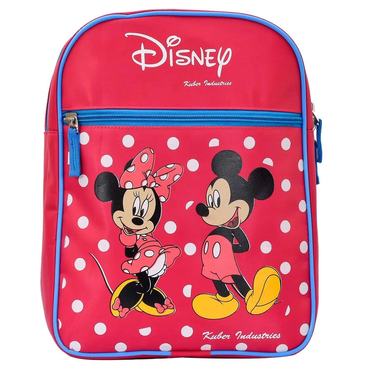 Kuber Industries Disney Minnie & Mickey Printed Rexien Lightweight, Portable School Bag, Backpack, Bookbag For Kids (Pink), Standard