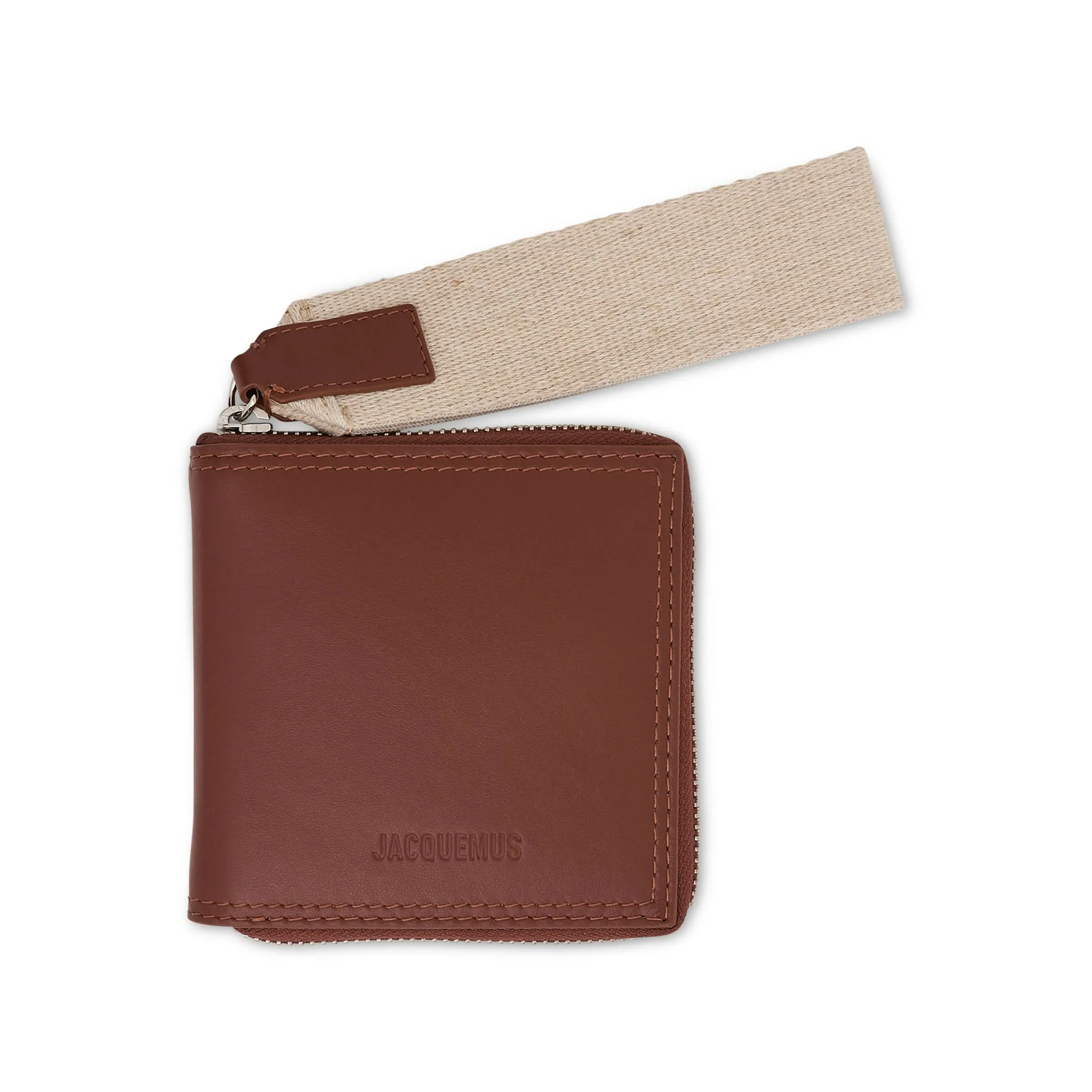 Le Carre Rond Lanyard Square Wallet in Brown