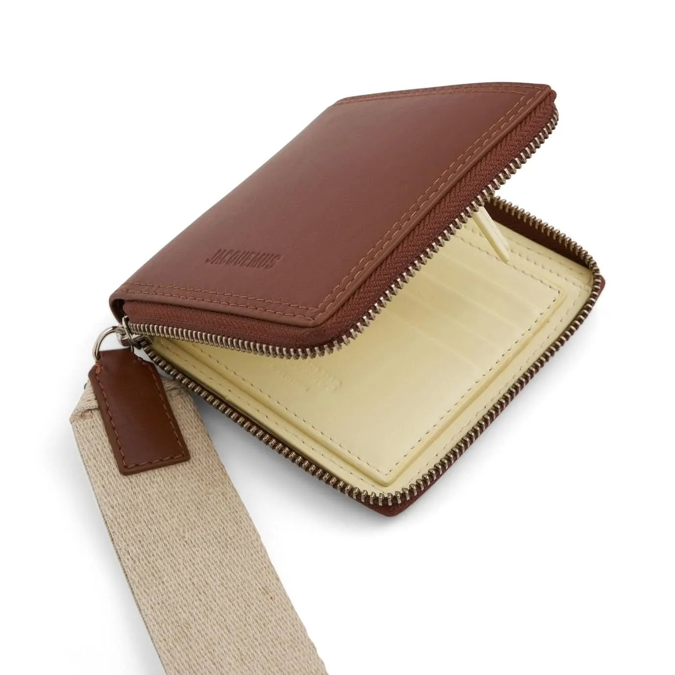 Le Carre Rond Lanyard Square Wallet in Brown