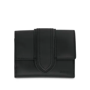 Le Compact Bambino Leather Pouch in Black