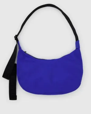 Medium Nylon Crescent Bag in Lapis