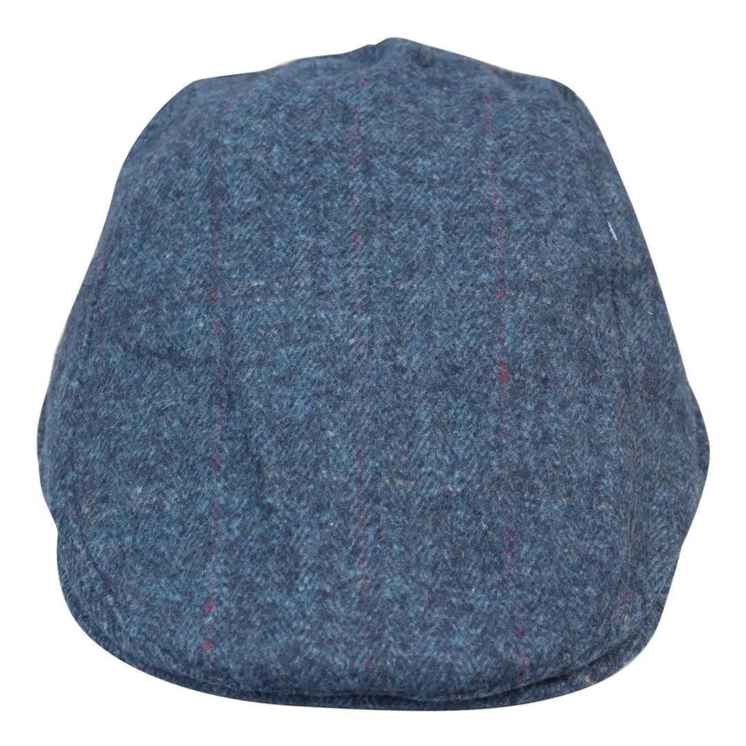 Mens Grandad Baker Flat Cap 8 Panel Tweed Vintage Classic Smart Casual 1920s