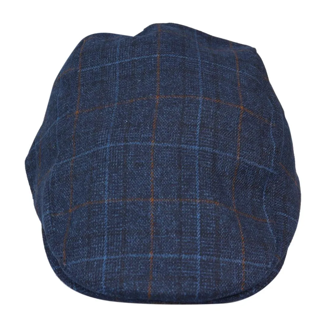 Mens Grandad Baker Flat Cap 8 Panel Tweed Vintage Classic Smart Casual 1920s