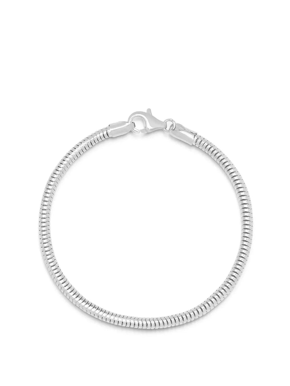 Men's Silver Round Chain Bracelet