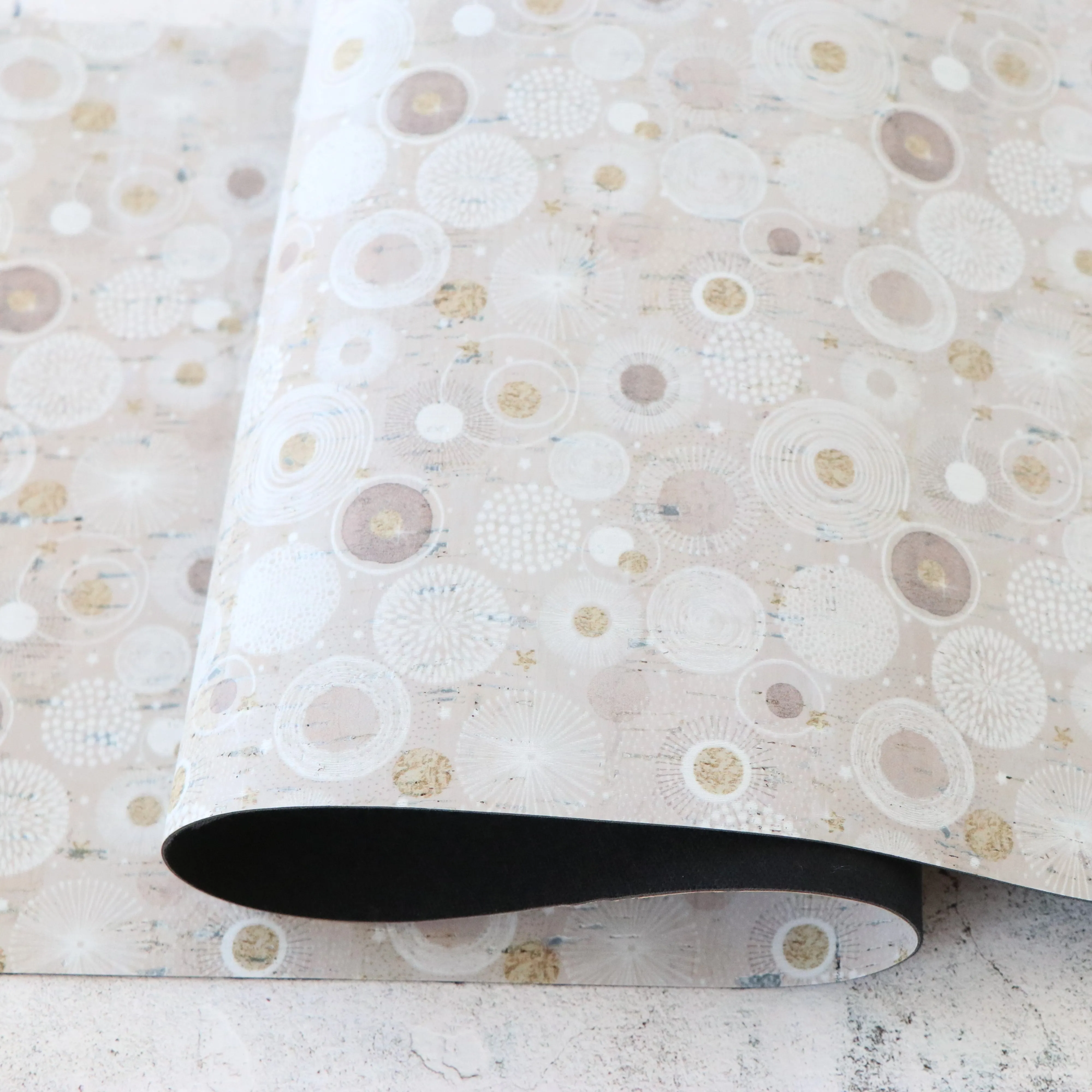 Mod Circles Cork Fabric