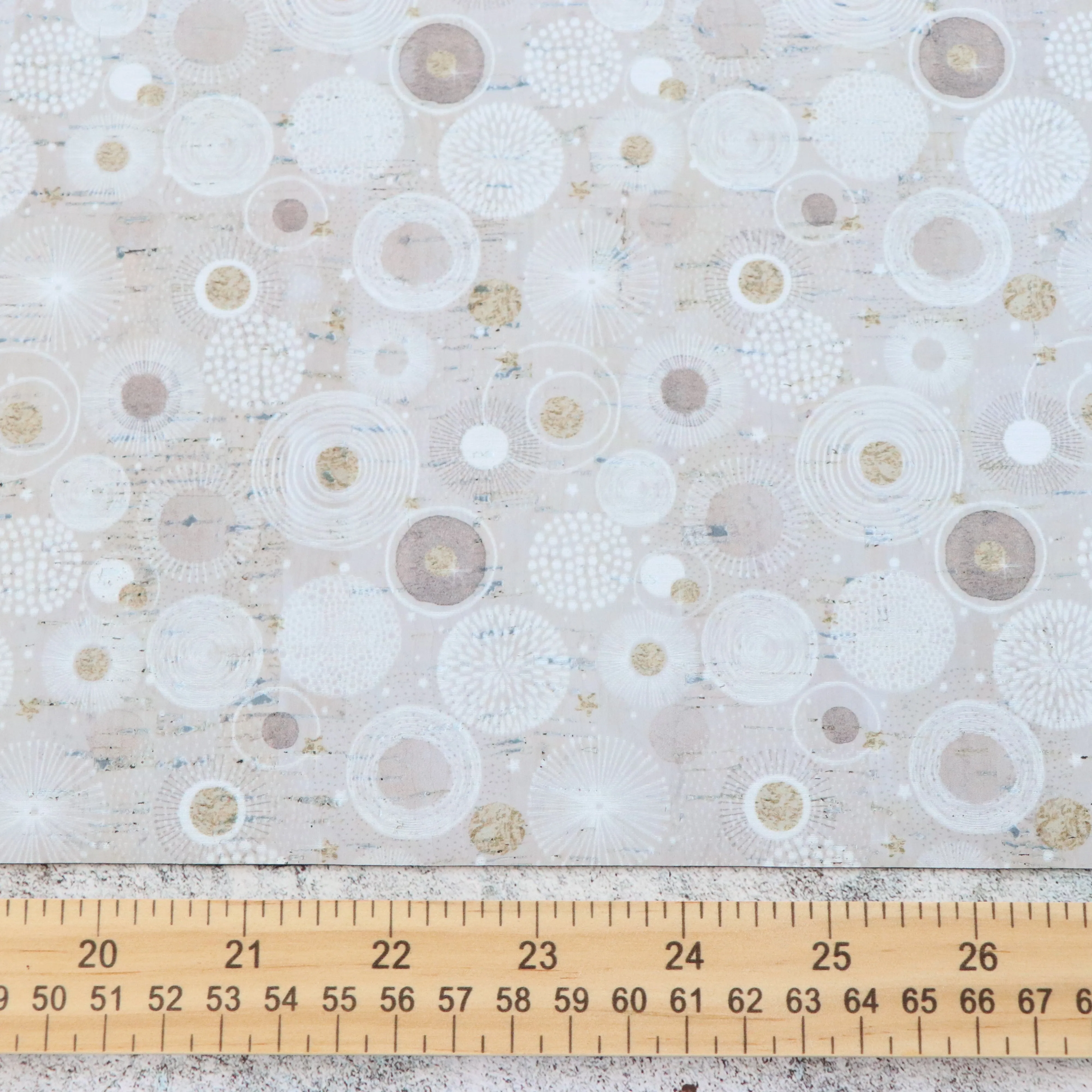 Mod Circles Cork Fabric