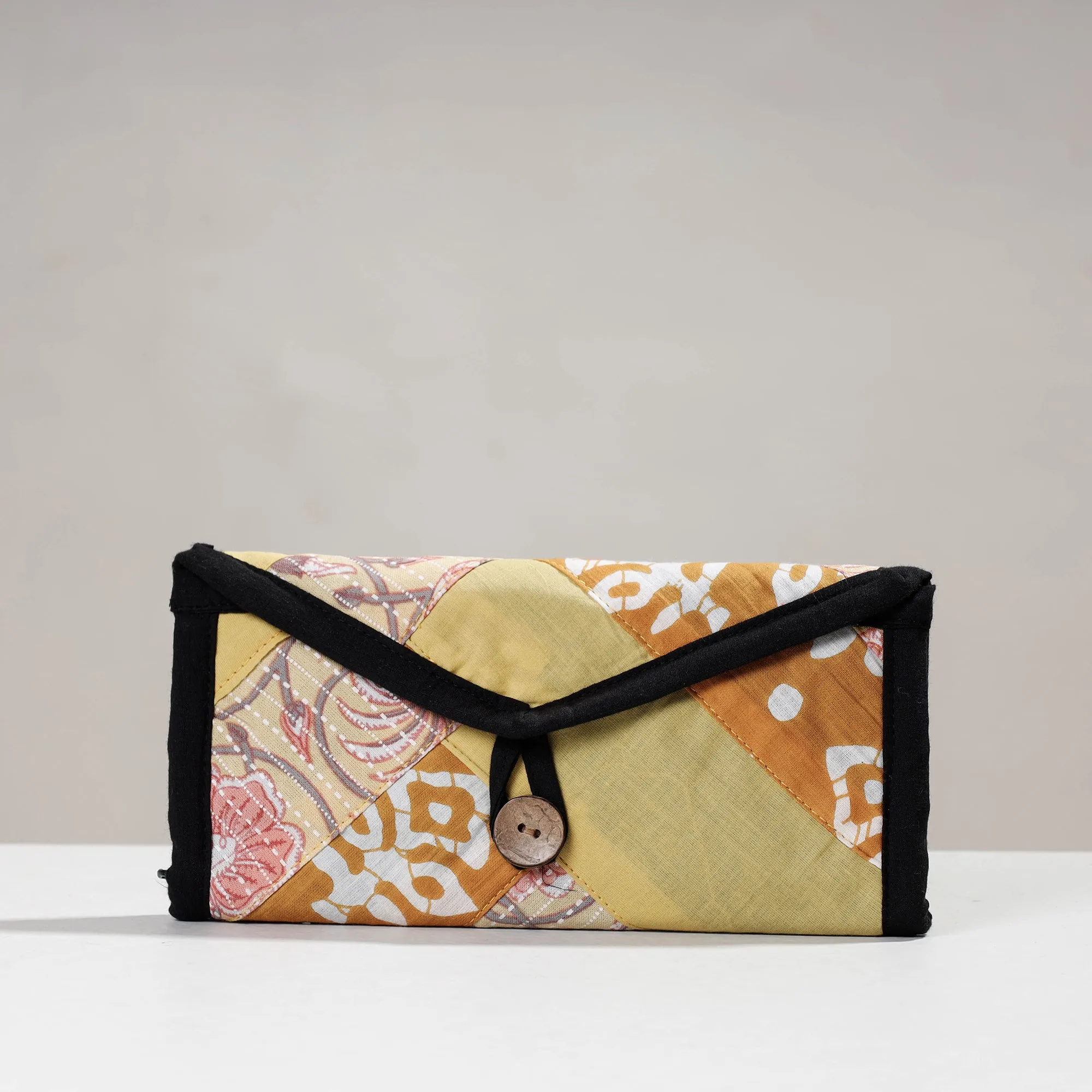 Multicolor - Jugaad Handmade Patchwork Cotton Two Fold Clutch Wallet