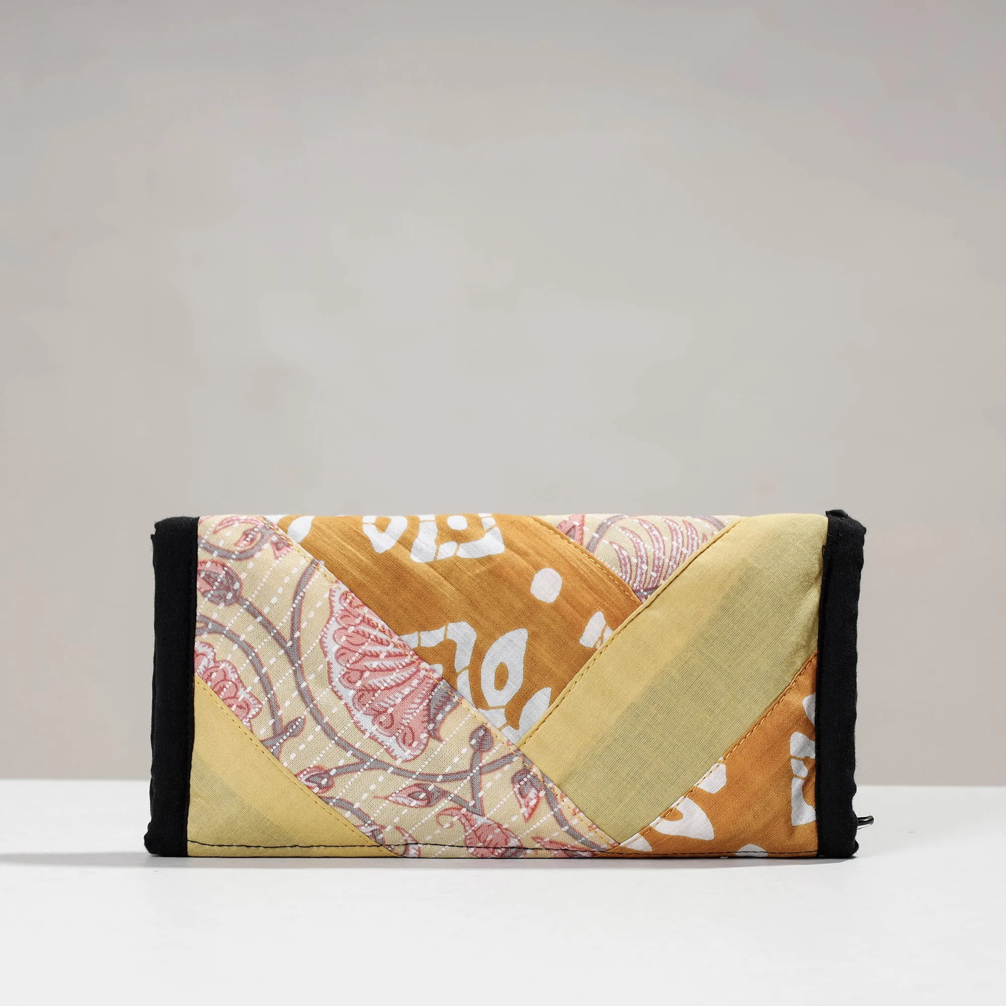 Multicolor - Jugaad Handmade Patchwork Cotton Two Fold Clutch Wallet