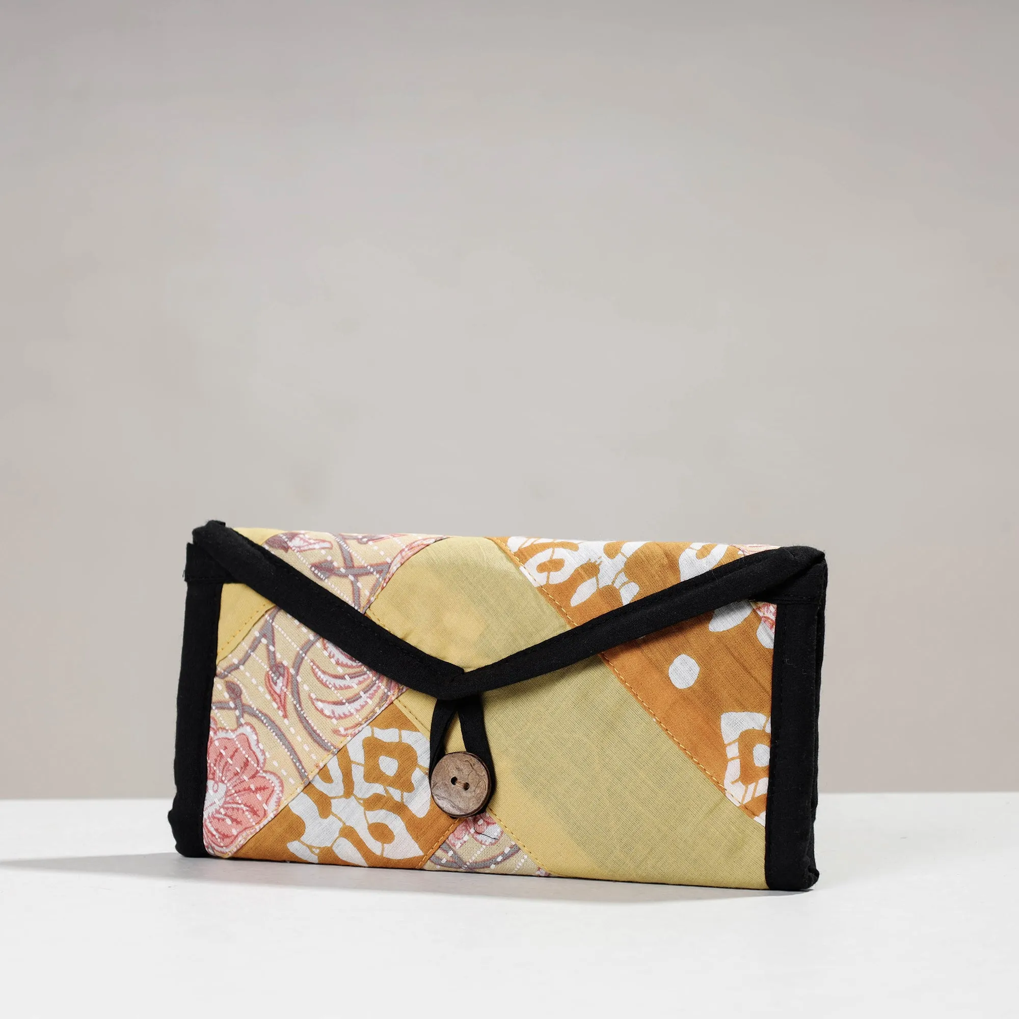 Multicolor - Jugaad Handmade Patchwork Cotton Two Fold Clutch Wallet