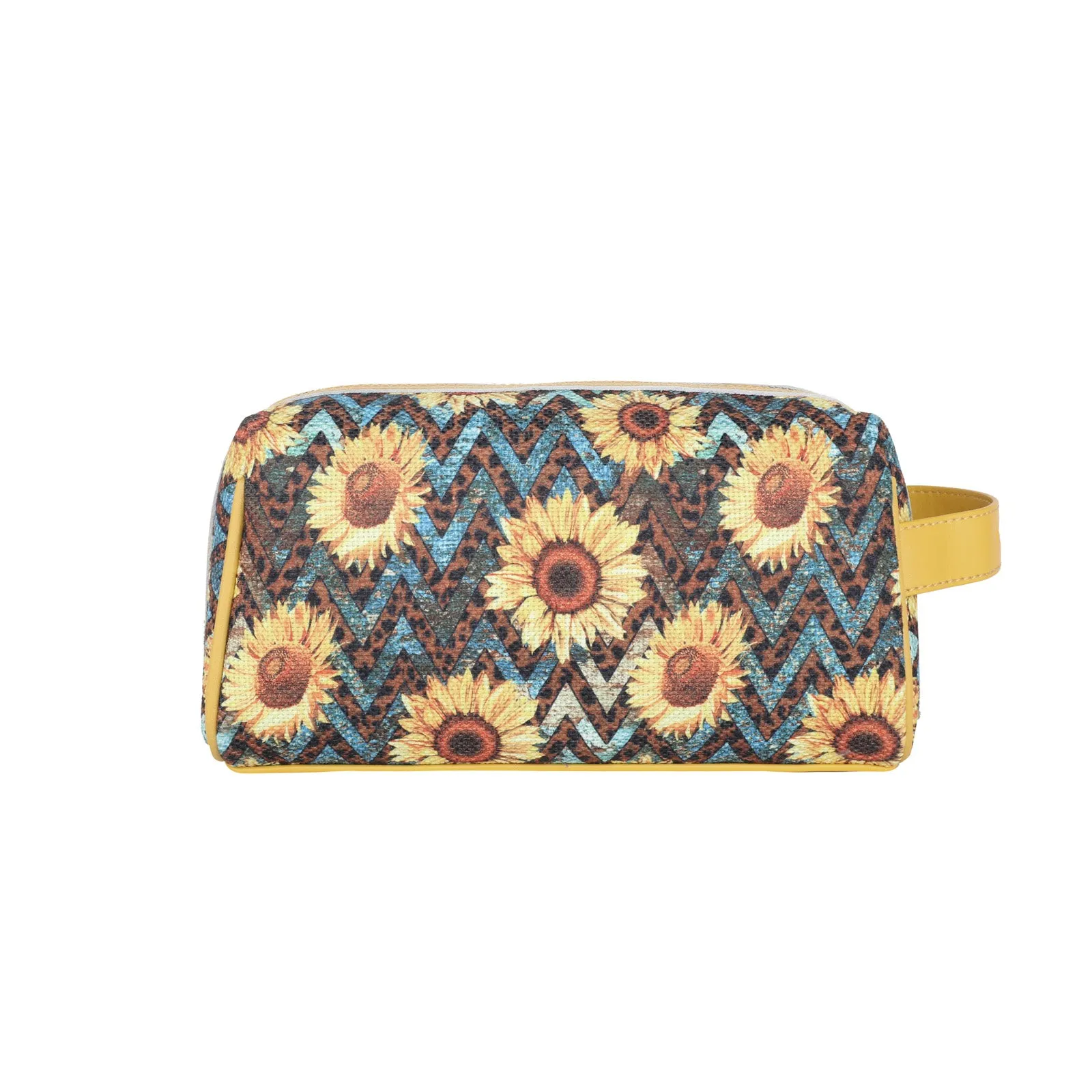 MW1193-190 Montana West Leopard Sunflower Multi Purpose/Travel Pouch