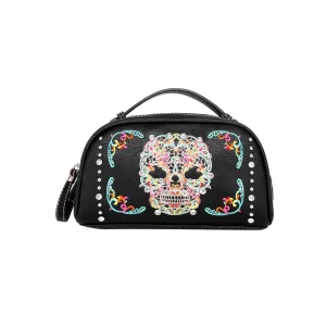 MW494-190  Montana West Sugar Skull Multi Purpose/Travel Pouch