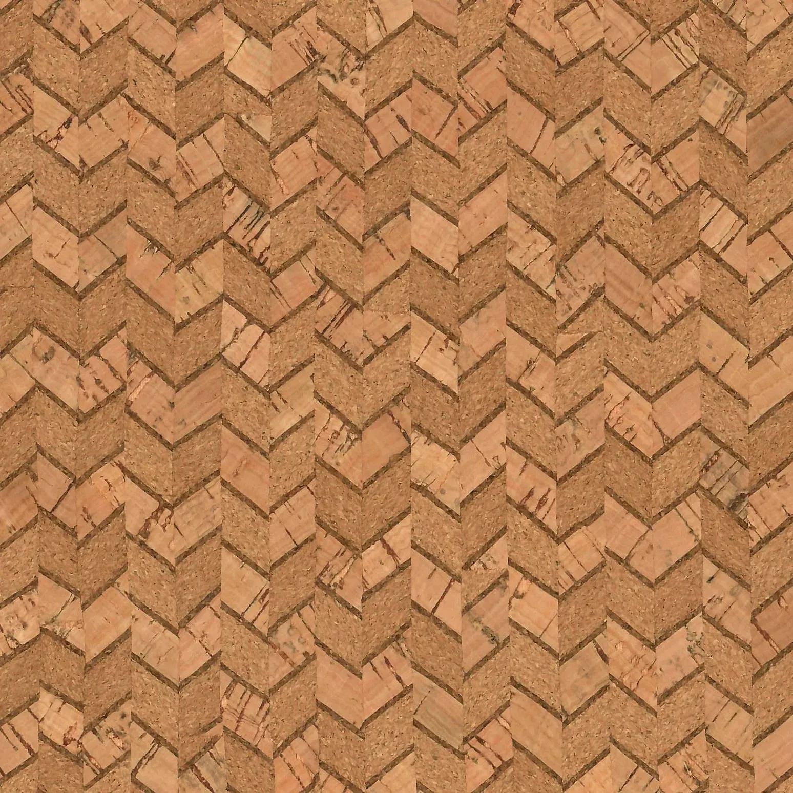 Natural Chevron Cork Fabric