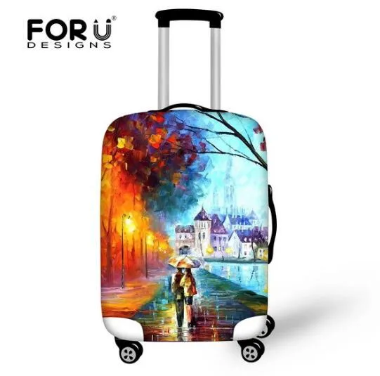 New Graffiti Design Protective Luggage Cover Waterproof Travel Luggage Cover Suit for 18-30 inch Case Elastic Suitcase Cover