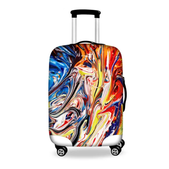 New Graffiti Design Protective Luggage Cover Waterproof Travel Luggage Cover Suit for 18-30 inch Case Elastic Suitcase Cover