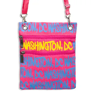 NWDC03 Robin Ruth Neck Wallet - Washington DC Neon Pink