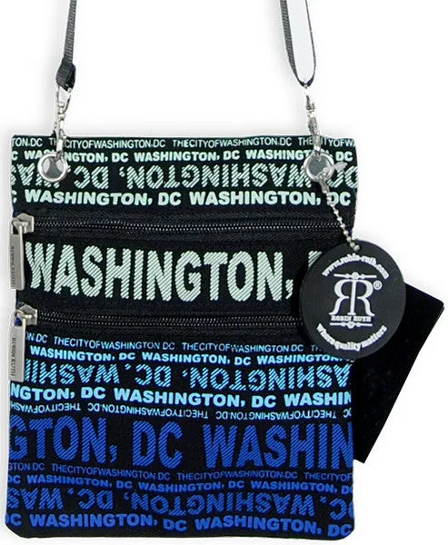 NWDC08 Robin Ruth Neck Wallet - Washington DC Big City Black/Blue