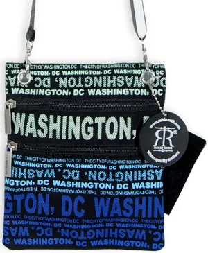 NWDC08 Robin Ruth Neck Wallet - Washington DC Big City Black/Blue