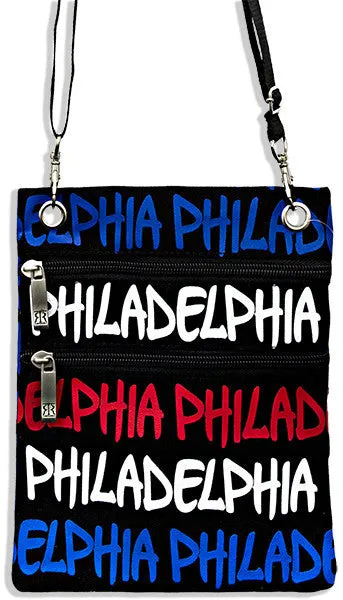 NWPH07 Robin Ruth Neck Wallet - Philadelphia Black/Patriotic