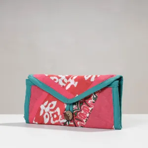 Pink - Jugaad Handmade Patchwork Cotton Two Fold Clutch Wallet