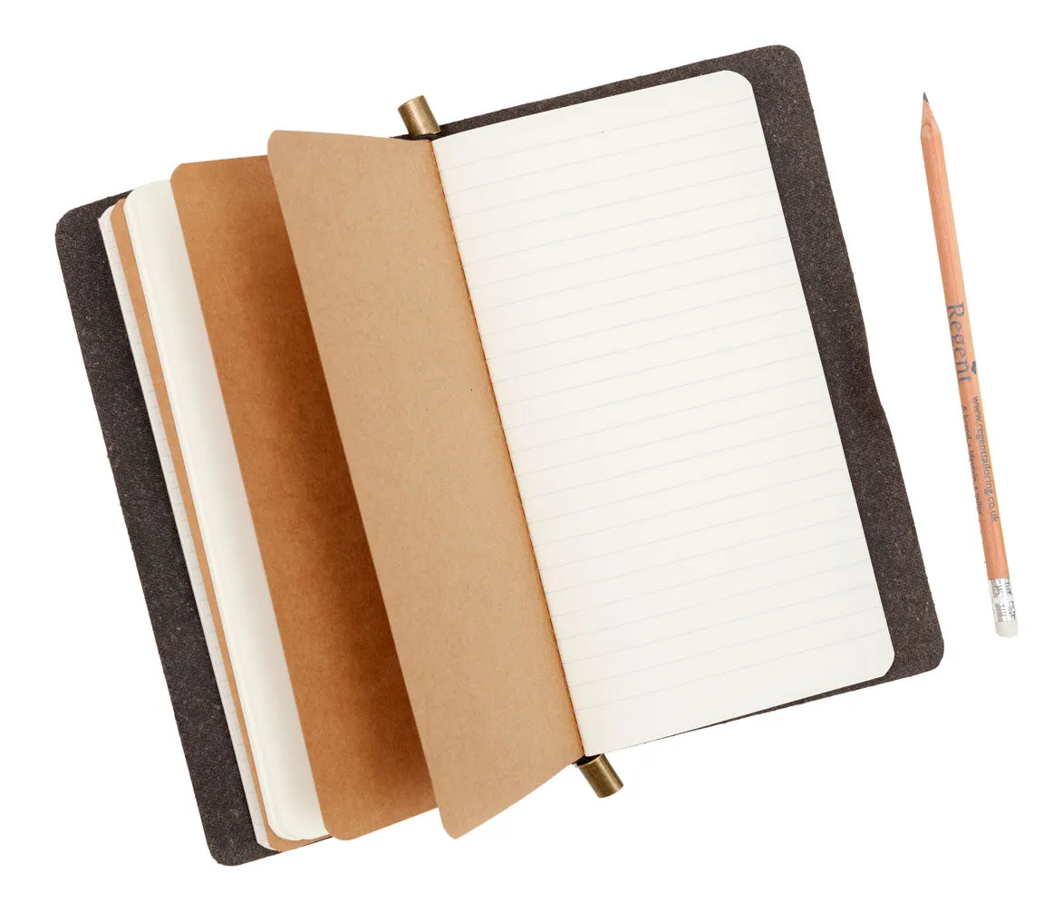 Regent - Traveller's Journal - Camouflage Notebook - Printed Leather