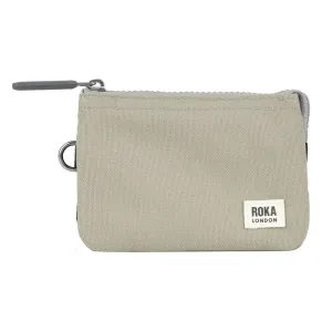 Roka Carnaby Small Creative Waste Two Tone Recycled Canvas Wallet - Ash Black/Coriander Grey